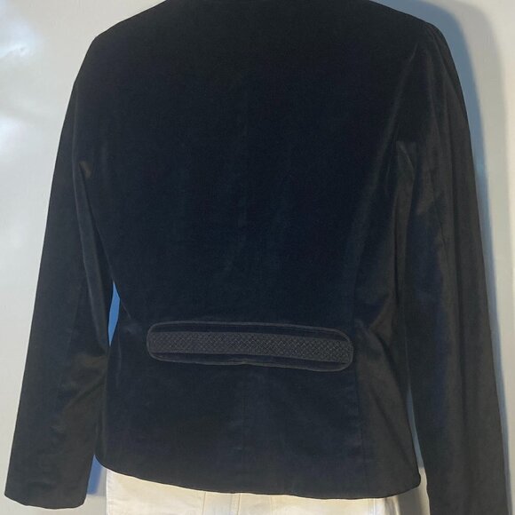Mossimo SZ L Black cotton velvet boxy tailored blazer Vintage formal retro - Picture 9 of 12